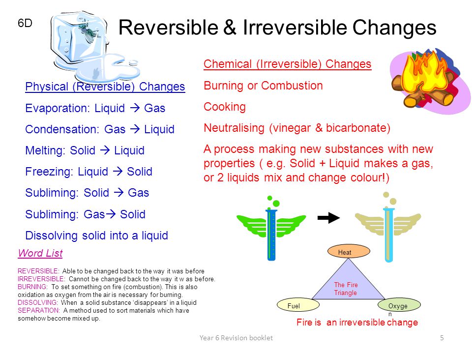 are chemical changes reversible